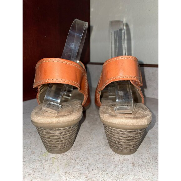 Earth Origins Ginger Maureen Spice Orange Womens Peep Toe Sandals With Zipper Cl - Picture 9 of 9